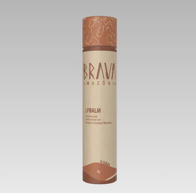 O Lip Balm Natural Brava Amazônia reúne ativos poderosos da floresta para hidratar, regenerar e proteger os lábios. Foto: Brava Amazônia