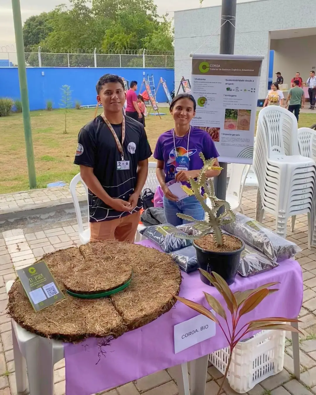 Manta orgânica criada pela Startup Coroa em Itacoatiara. Foto: Victor Hardt.